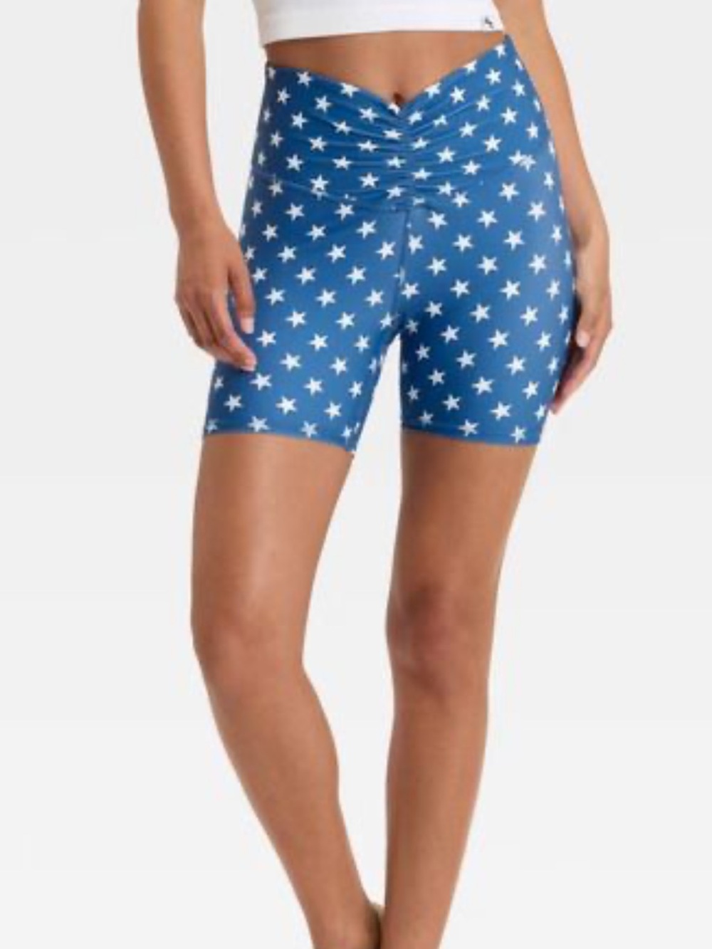 👗Joy lab Blue Star-Print Women’s Active Shorts